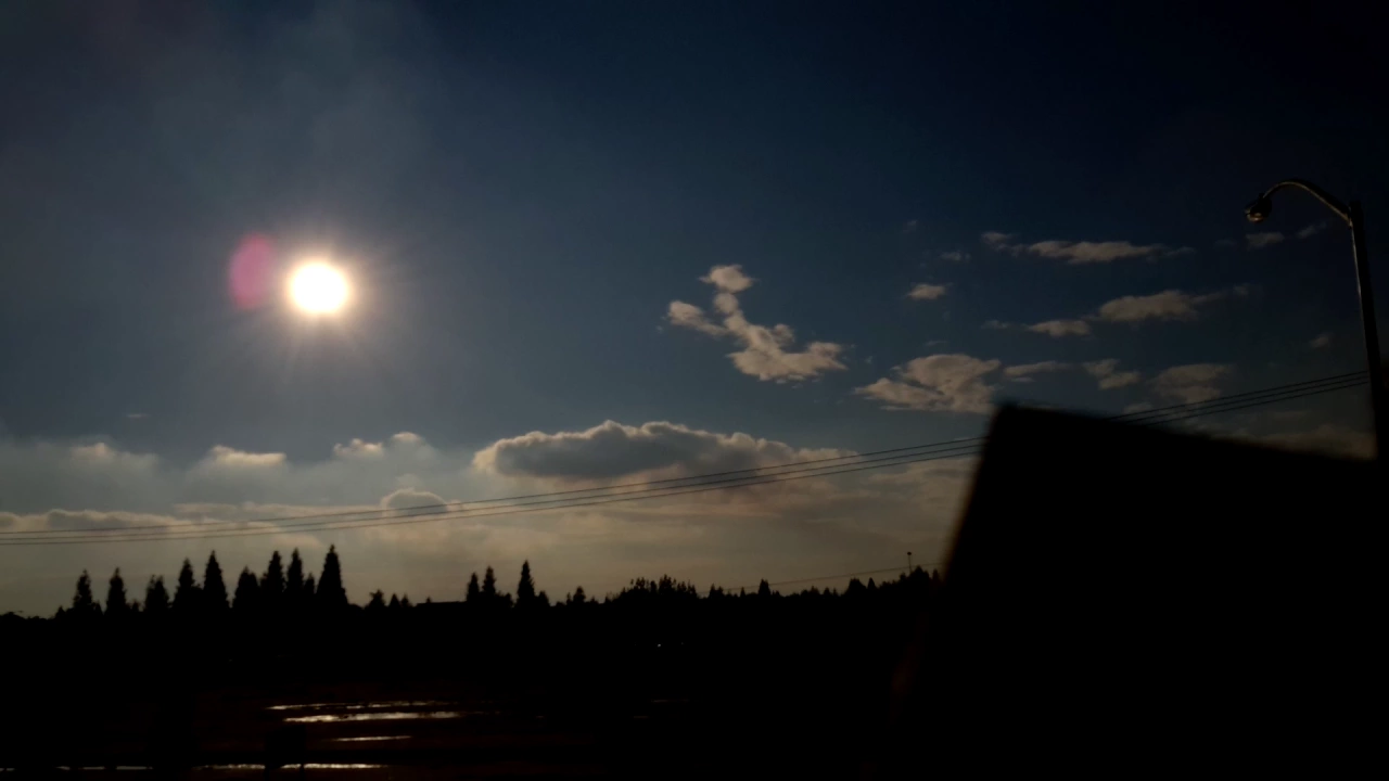 Flat Earth sun slants away from you, not down. Timelapse