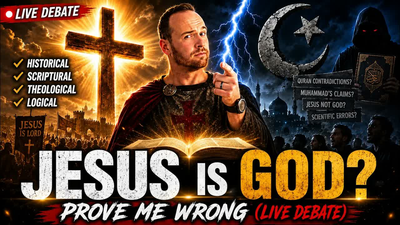 JESUS IS GOD. THE TRINITY IS TRUE. ISLAM IS FALSE. PROVE ME WRONG (LIVE)