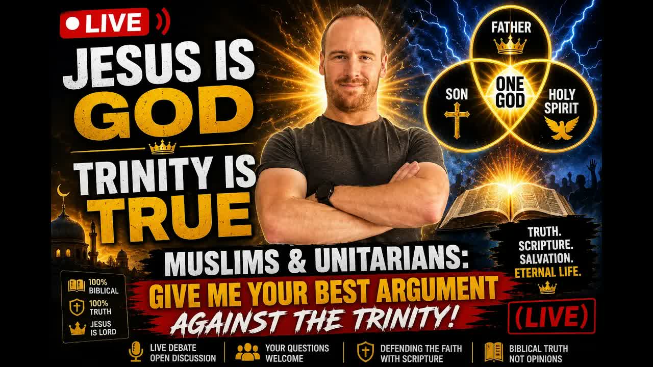 JESUS IS GOD. THE TRINITY IS TRUE. ISLAM IS FALSE. PROVE ME WRONG (LIVE)